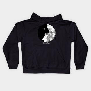 Cape Town Circle Black & White Kids Hoodie